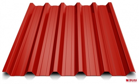 Bilka Tablă Cutată T45&nbsp;0.5&nbsp;mm Lucios&nbsp;Rosu Aprins&nbsp;RAL 3000