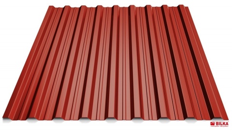 Bilka Tablă Cutată T18 0.5&nbsp;mm Lucios&nbsp;Rosu RAL 3011