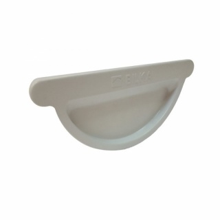 Bilka Capac Jgheab 125mm&nbsp;0.6&nbsp;mm Lucios Alb&nbsp;RAL 9002