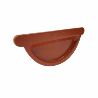 Bilka Capac Jgheab 125mm&nbsp;0.6&nbsp;mm Lucios Caramiziu&nbsp;RAL 8004