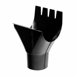 Bilka Racord Jgheab Burlan 125/90 0.6&nbsp;mm Lucios Negru&nbsp;RAL 9005