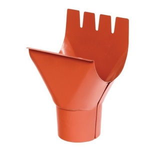 Bilka Racord Jgheab Burlan 125/90 0.6&nbsp;mm Lucios Caramiziu&nbsp;RAL 8004