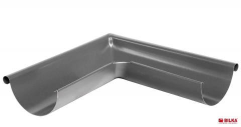Bilka Coltar Exterior - Interior 90 grade&nbsp;125mm&nbsp;0.6&nbsp;mm Lucios Argintiu RAL 9006