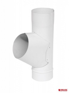 Bilka Ramificatie Burlan 90mm 0.6&nbsp;mm Lucios Alb RAL 9002