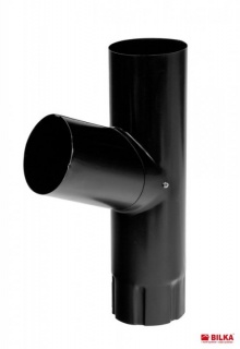 Bilka Ramificatie Burlan 90mm 0.6&nbsp;mm Lucios Negru&nbsp;RAL 9005