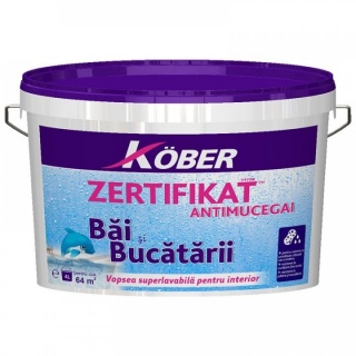 &nbsp;Vopsea Superlavabila Bai si Bucatarii Antimucegai&nbsp;de interior&nbsp;Zertifikat 4 L