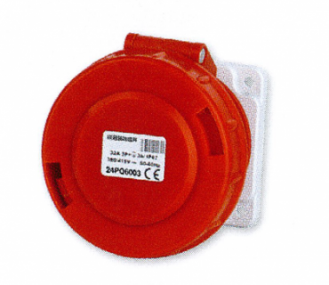 Priza S.T., 3P+N+T, 16A, IP44, 380V (5x16A)
